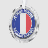 France Round Emblem Ornament (voorkant)