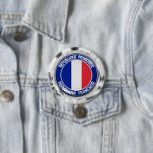 France Round Emblem Ronde Button 7,6 Cm (In situ)