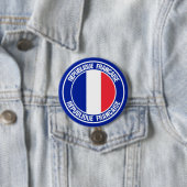 France Round Emblem Ronde Button 7,6 Cm (In situ)