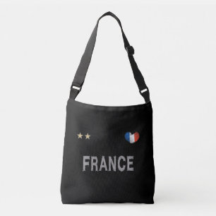 France Soccer Football Fan Shirt Heart Crossbody Tas