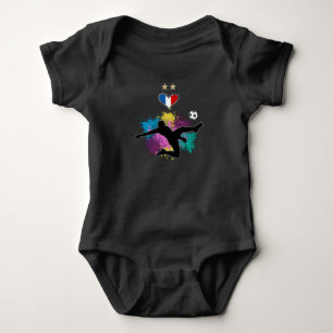 France Soccer Football Fan Shirt met Heart Splash