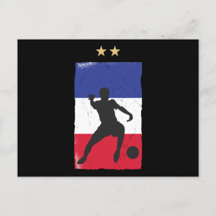 France Soccer Jersey Football Fan French Flag Briefkaart