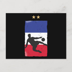 France Soccer Jersey Football Fan French Flag Briefkaart