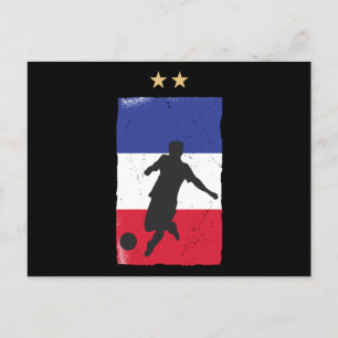 France Soccer Jersey Football Fan French Flag Briefkaart