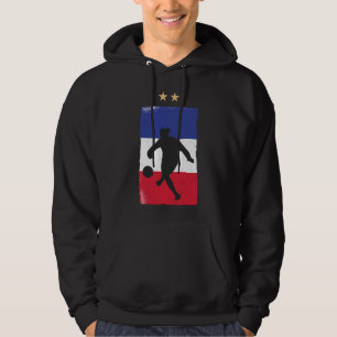 France Soccer Jersey Football Fan French Flag Hoodie