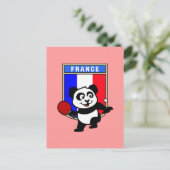 France Table Tennis Panda Briefkaart (Staand voorkant)