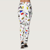 France Thématique Main Tirée Motif Leggings (Dos)