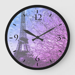 France vintage Paris tour Eiffel Grande Horloge