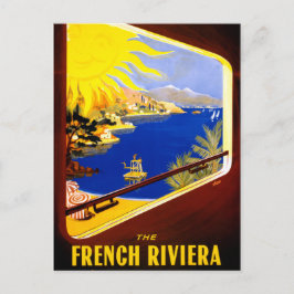 France Vintage Travel Poster teruggezet Briefkaart