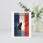 France Vintage Travel Poster teruggezet Briefkaart (Staand voorkant)