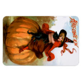 Frances Brundage: Halloween-heks Magneet (Horizontaal)