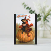 Frances Brundage: Halloween Witch Briefkaart (Staand voorkant)