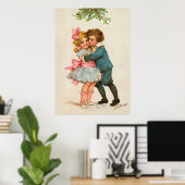 Frances Brundage - Kinderen onder de Mistletoe Poster (Thuiskantoor)