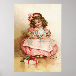 Frances Brundage - Meisje met Doll Poster
