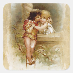 Frances Brundage: Romeo en Juliet Vierkante Sticker