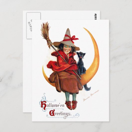 Frances Brundage: Witch op Sickle Moon Briefkaart (Voorkant / Achterkant)