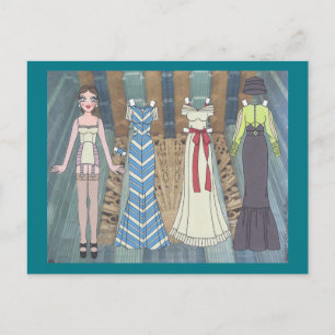 Frances, Dame Art Déco de 1937 Papier Doll Carte p