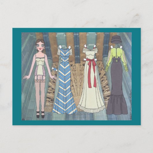 Frances, Dame Art Déco de 1937 Papier Doll Carte p (Devant)