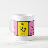 Frances tasse de nom de table périodique (Devant gauche)