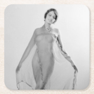 Francesca a Bella Ragazza, mooi italiaans meisje Vierkante Kartonnen Onderzetter