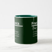 Francesca Personalized Name Coffee Mug Tweekleurige Koffiemok (Center)