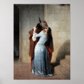 Francesco Hayez Kiss Il Bacio Art tentoonstelling Poster (Voorkant)