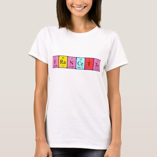 Francette periodiek table name shirt (Voorkant)