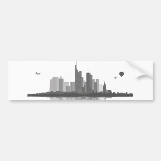 Francfort sur le Main Skyline Autocollants (Devant)