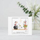 FRANCH FONDUE Cartoon Briefkaart (Staand voorkant)