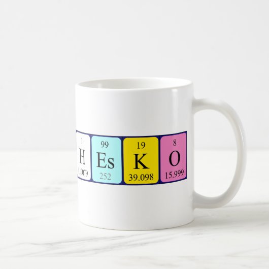 Franchesko nom périodique de table mug (Droite)