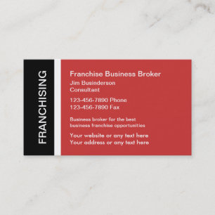 Franchise Business Broker Visitekaartjes
