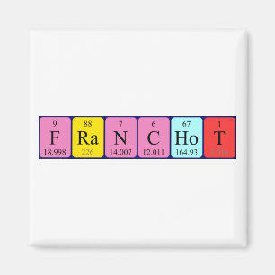 Franchot periodiek table name magnet magneet