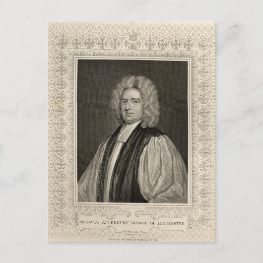 Francis Atterbury, bisschop van Rochester Briefkaart (Voorkant)