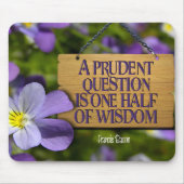 Francis Bacon Inspirerend Quote "Wisdom" Muismat (Voorkant)