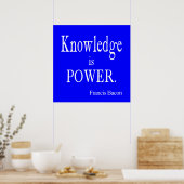  Francis Bacon Knowledge is Power Quote Poster (Keuken)