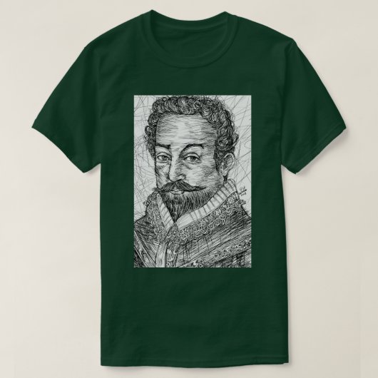 FRANCIS DRAKE ink portrait TShirt (Design devant)