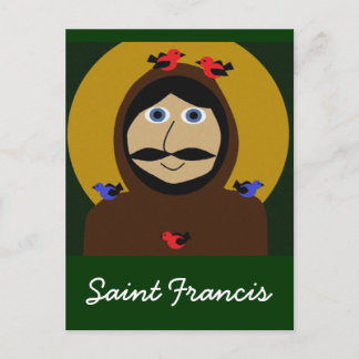 Francis en de vogels briefkaart
