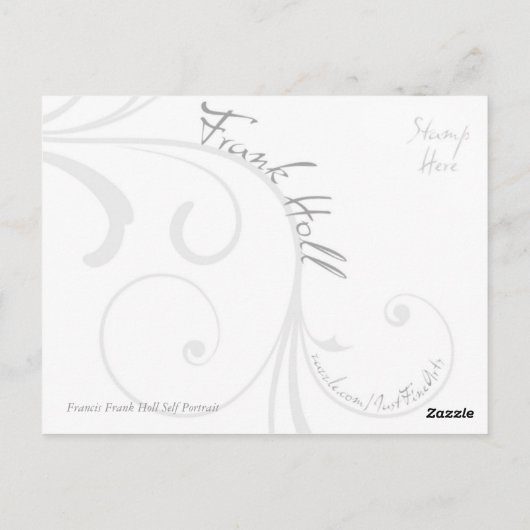 Francis Frank Holl Portrait briefkaart (Achterkant)