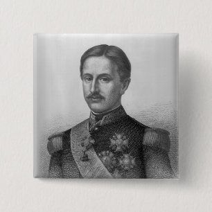 Francis II van de twee Siciliaanse eilanden Vierkante Button 5,1 Cm