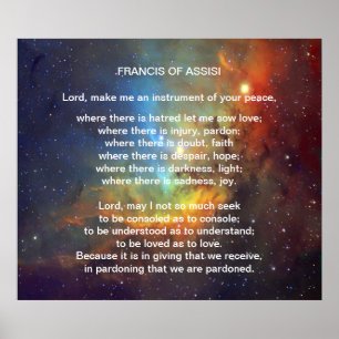 Francis of Assisi gebed Poster