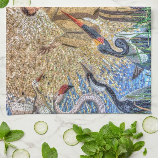 Francis van Assisi Mosaic Theedoek (Gevouwen)