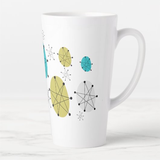 Franciscain Starburst Mid Mod Chat Latte Mug (Droite)