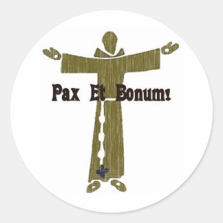 Franciscan Greetings Ronde Sticker