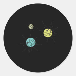 Franciscan Starburst Servies Atomic Era Ronde Sticker