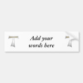 Franciscan Tau Cross Peace and Good Silver & Gold Bumpersticker (Voorkant)