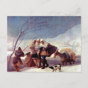 Francisco de Goya - De sneeuwstorm Briefkaart