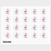 Francisco Flamingo Ronde Sticker (Vel)