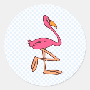 Francisco Flamingo Ronde Sticker