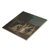 Francisco Goya - De lagellanten Tegeltje (Zijkant)