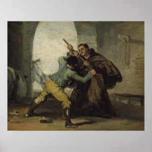 Francisco Goya - Friar Pedro Wreast het Pistool Poster